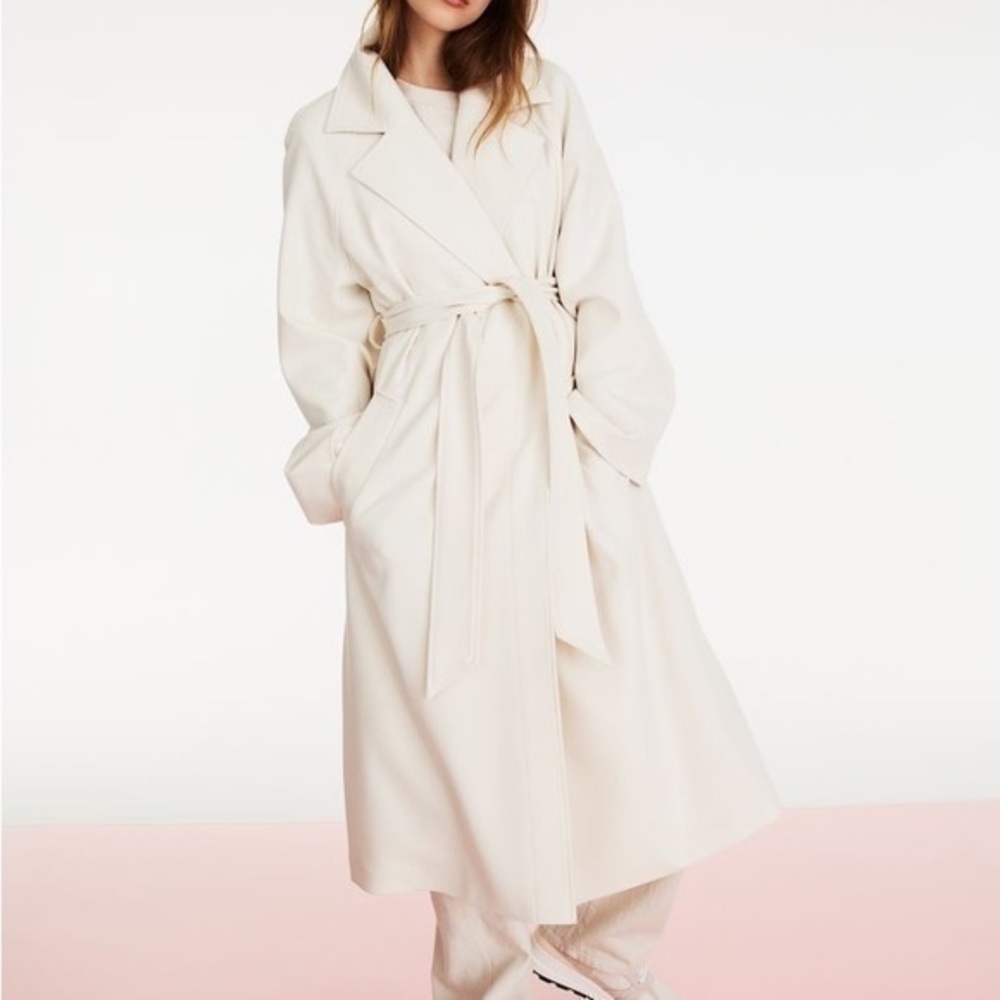 Tie-belt Twill Coat